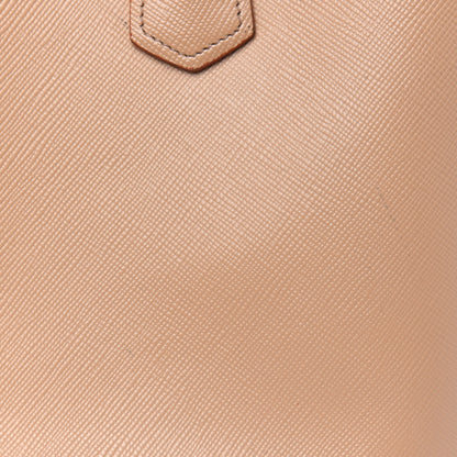 Prada Saffiano Cuir Medium Double Bag Noisette Papaya 40 of 47