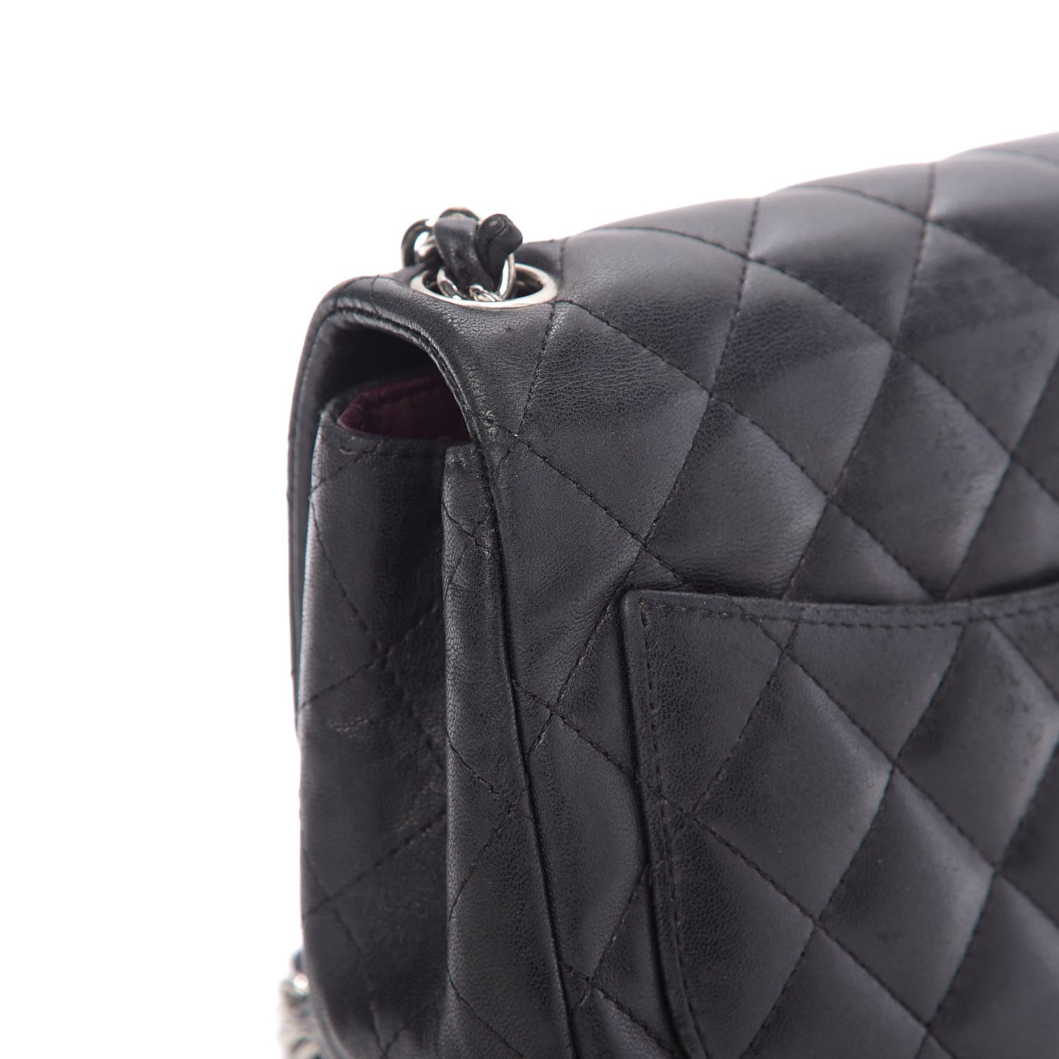 Chanel Lambskin Quilted Mini Square Flap Black 13 of 14