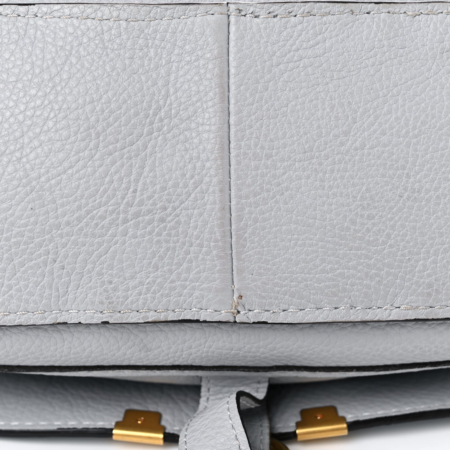 Calfskin Small Marcie Satchel Airy Grey
