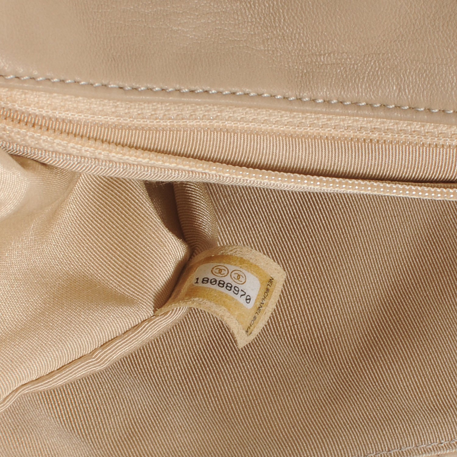 Chanel Quilted Lambskin Medium Hula Hoop Flap Beige 7 of 7