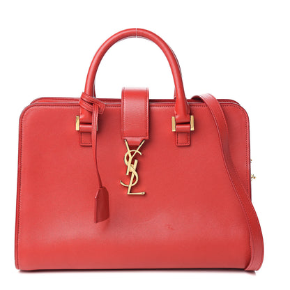 Saint Laurent Calfskin Small Monogram Cabas Lipstick Red 1 of 10