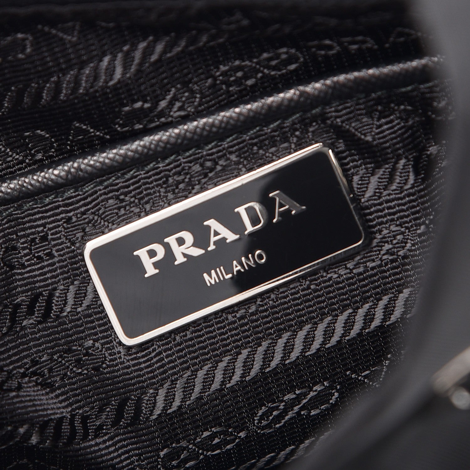 Prada Nylon Vela Saffiano Medium Cinch Backpack Black 6 of 12