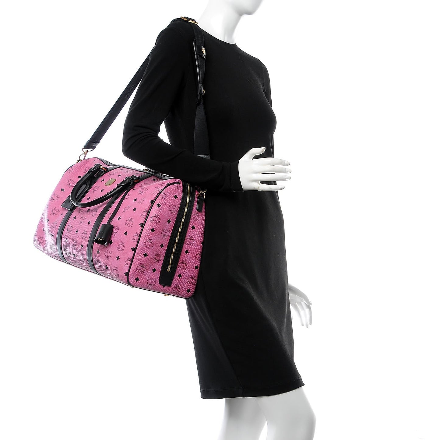 Monogram Visetos Medium Weekender Pink