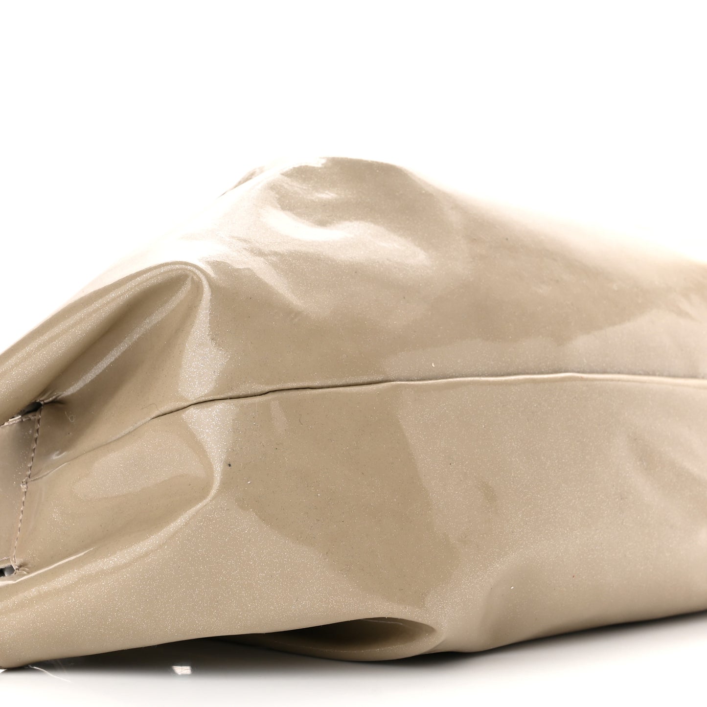 Patent Goatskin Mistral Bag Taupe