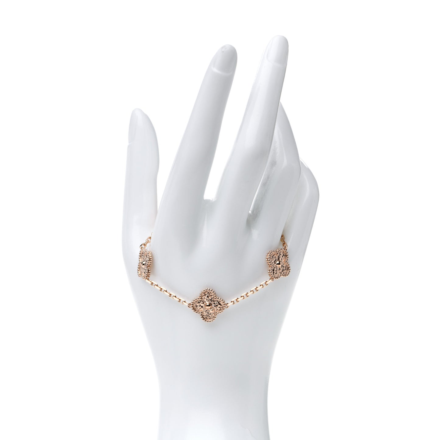 18K Rose Gold 5 Motifs Vintage Alhambra Bracelet