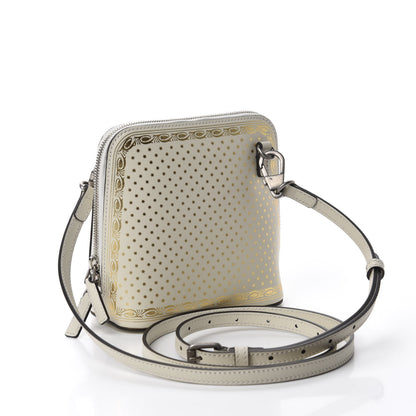 Gucci X SEGA Calfskin GUCCY Stars Mini Dome Shoulder Bag Mystic White Gold 3 of 11