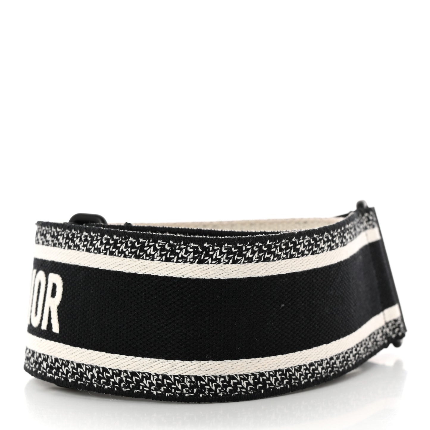 Canvas Embroidered Shoulder Strap Black Ultramatte