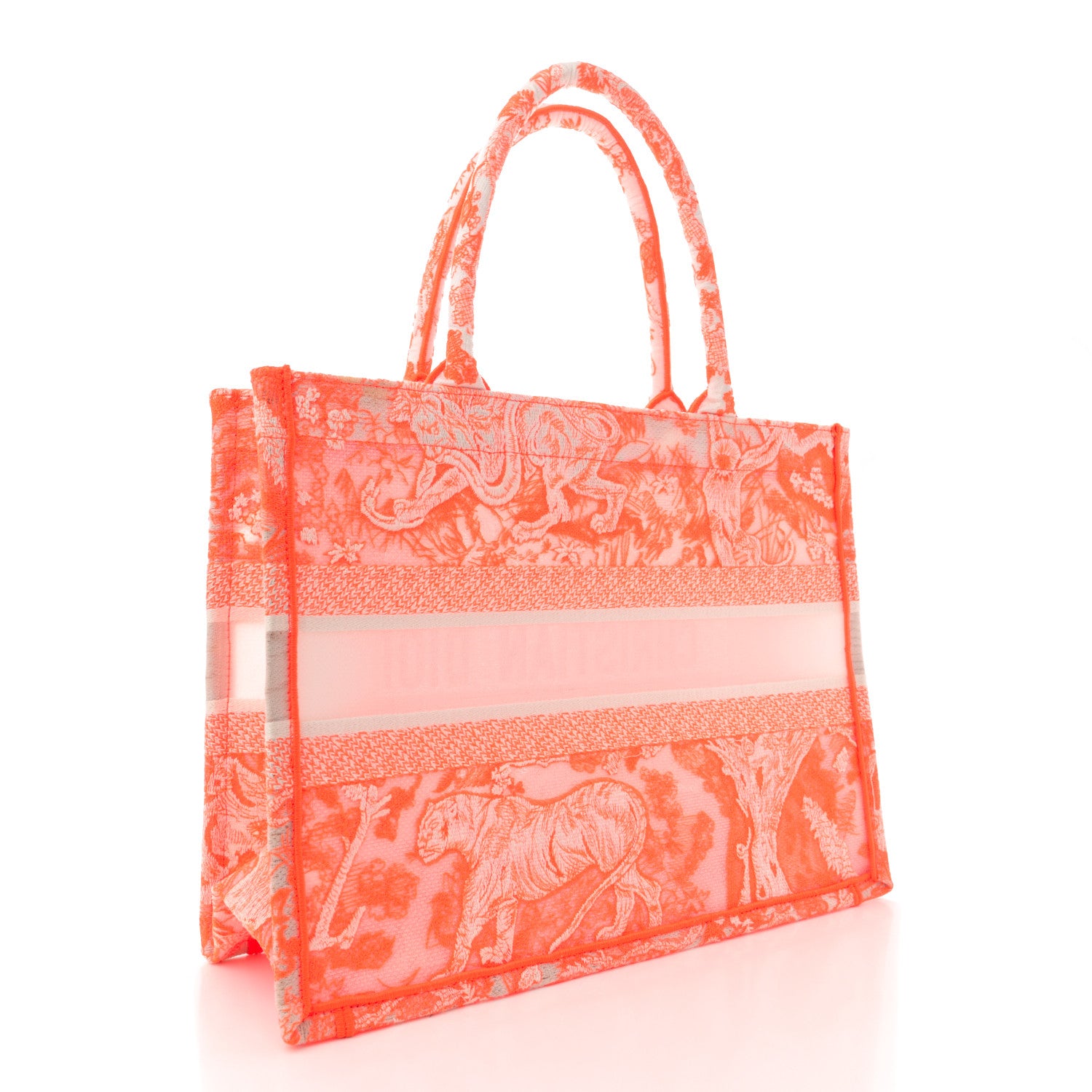 Christian Dior Transparent Canvas Embroidered Medium Dioriviera Toile De Jouy Book Tote 3 of 11
