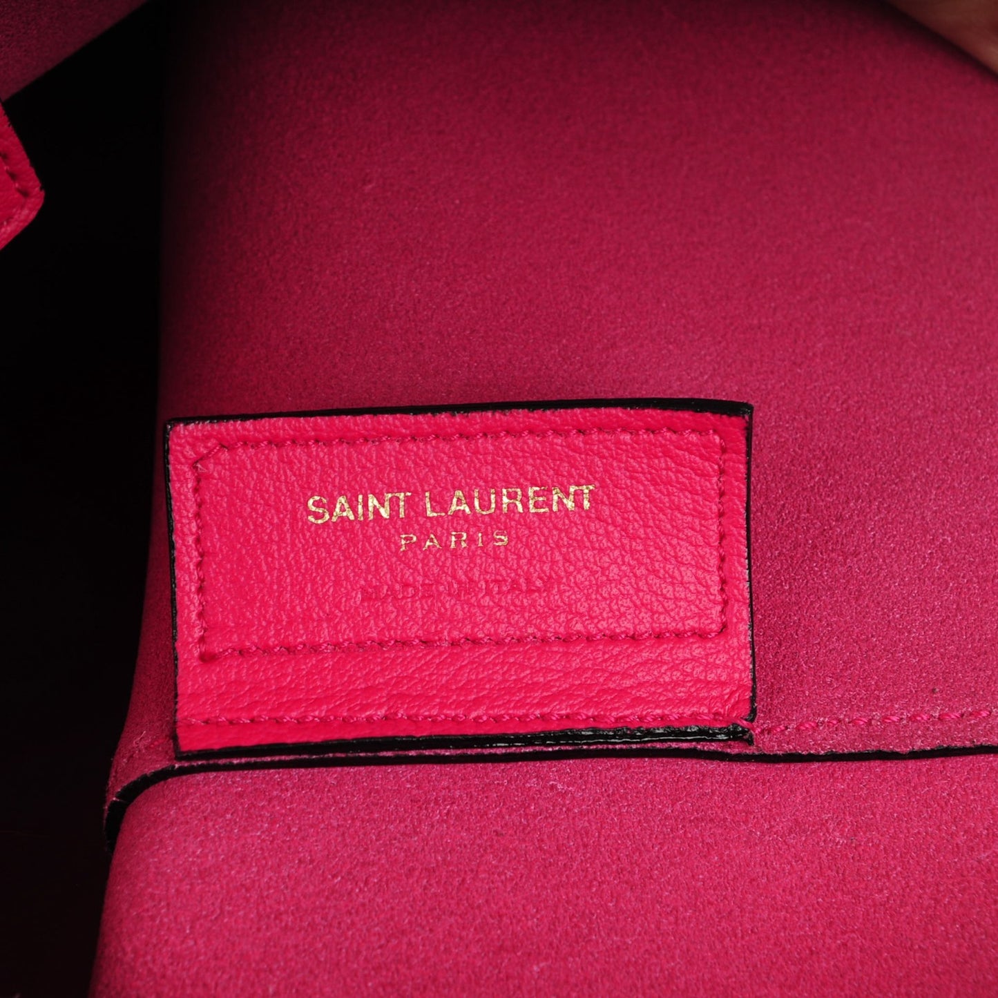 Calfskin Large Shopping Tote Fuchsia