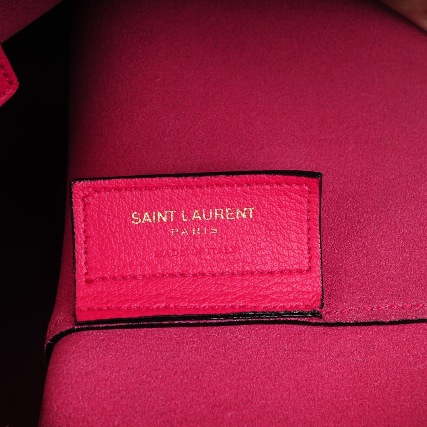Saint Laurent Calfskin Large Shopping Tote Fuchsia 7 of 8