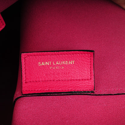 Saint Laurent Calfskin Large Shopping Tote Fuchsia 7 of 8