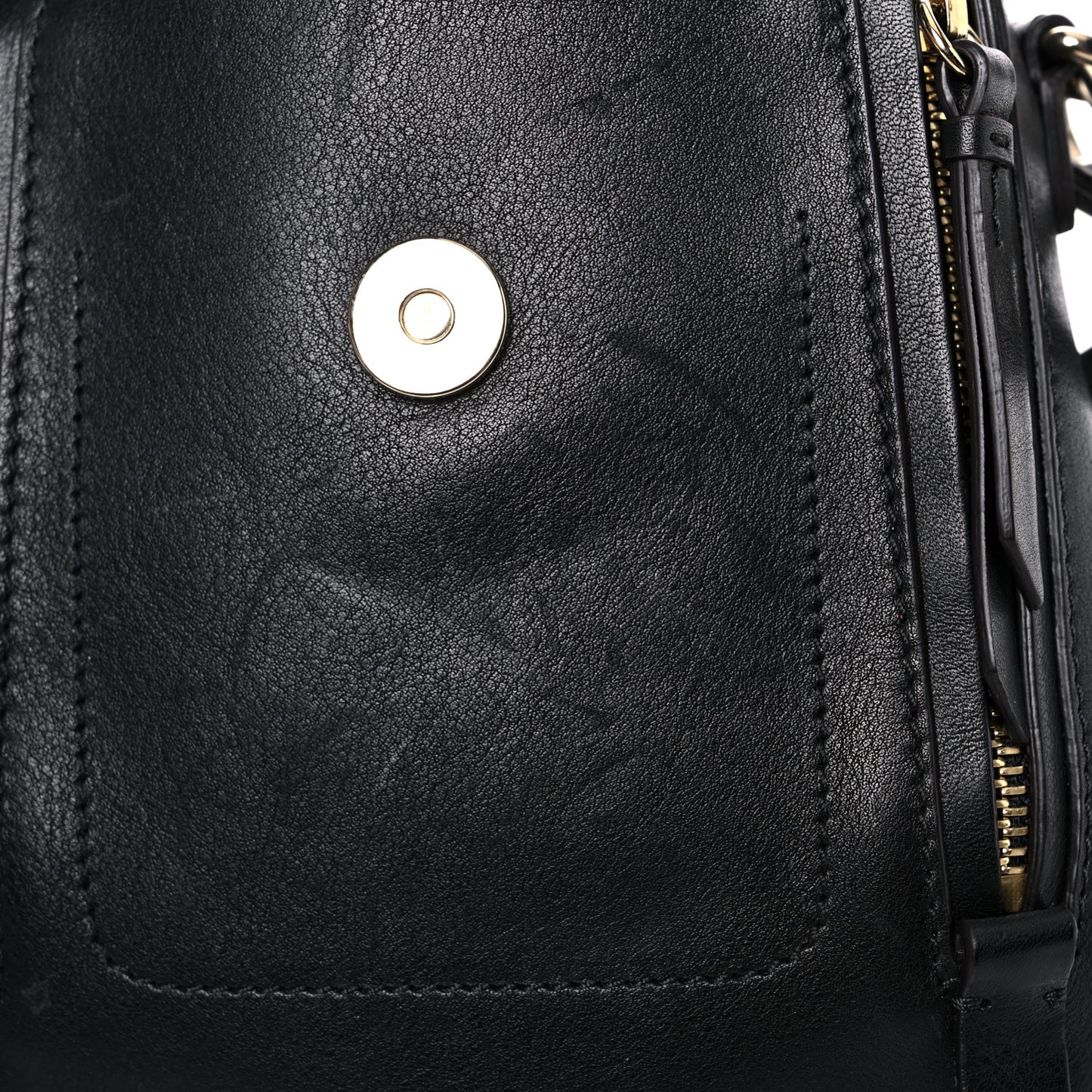 Suede Calfskin Mini Faye Backpack Black