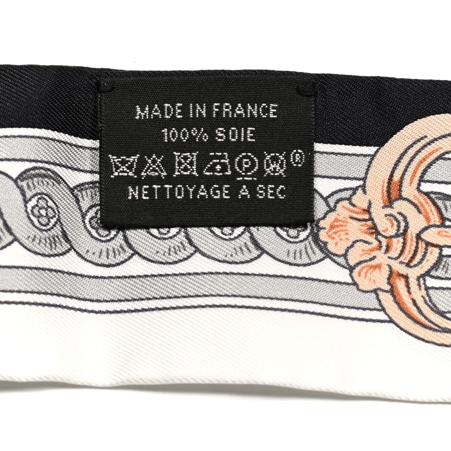 Hermes Silk Bride De Cour Twilly Black White Or Rose 4 of 4