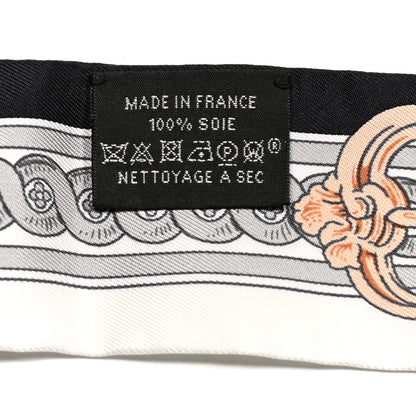Hermes Silk Bride De Cour Twilly Black White Or Rose 4 of 4