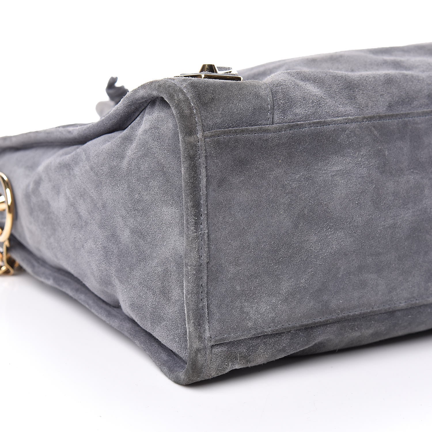 Balenciaga Baby Daim Suede Gold Metallic Edge Hardware City Gris Plomb 9 of 10