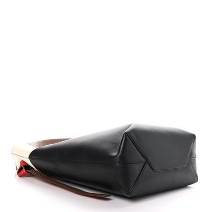 Celine Shiny Smooth Calfskin Twisted Cabas Ivory Black 5 of 9