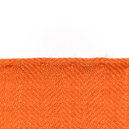 Hermes Cashmere Silk La Cite Cavaliere Shawl 140 Orange Naturel Brun 8 of 8