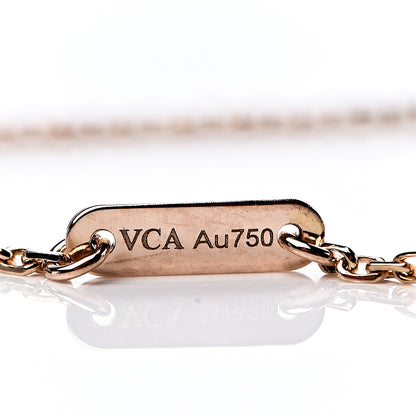 Van Cleef & Arpels 18K Rose Gold Carnelian Sweet Alhambra Heart Bracelet 4 of 6