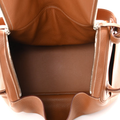 Hermes Taurillon Clemence Lindy 34 Gold 5 of 10