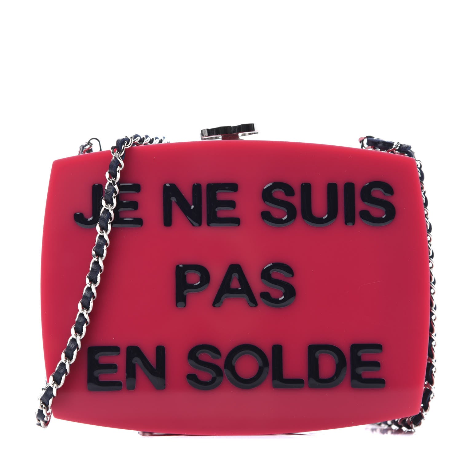 Chanel Plexiglass Evening In The Street 5x5=CC Small Clutch Fuchsia 1 of 7