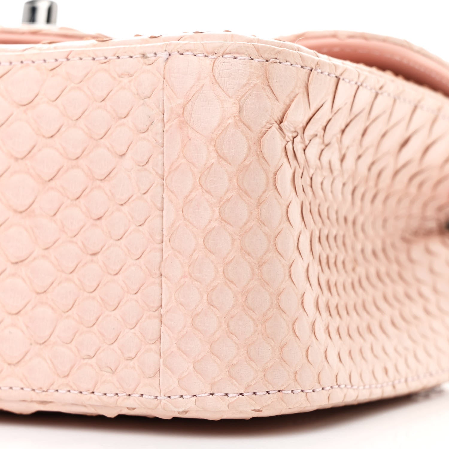 Chanel Snakeskin Mini Square Flap Light Pink 10 of 12