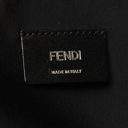 Fendi X SARAH COLEMAN Fabric Jacquard Vitello Grace Light Woven Lanyard FF Vertigo Pouch Pocket Backpack Tobacco Moro Black 6 of 10