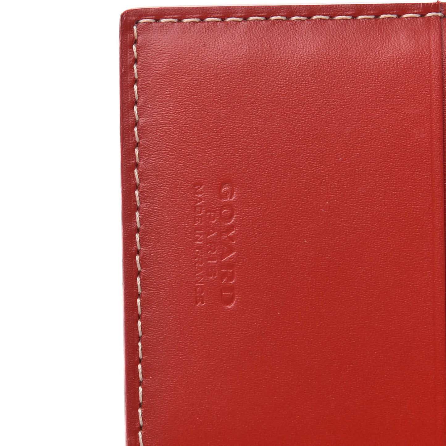 Goyardine Passport Wallet Red