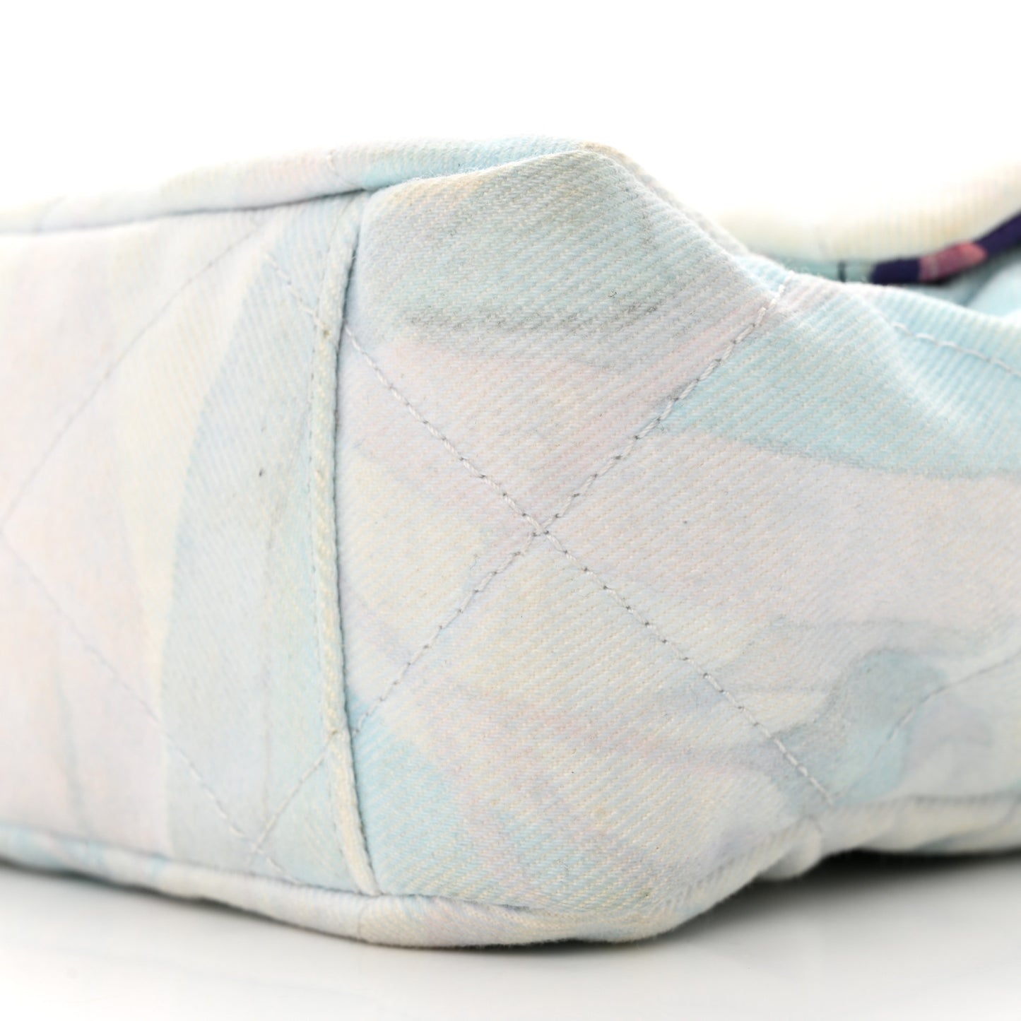 Canvas Quilted Jungle Jeans Flap White Multicolor