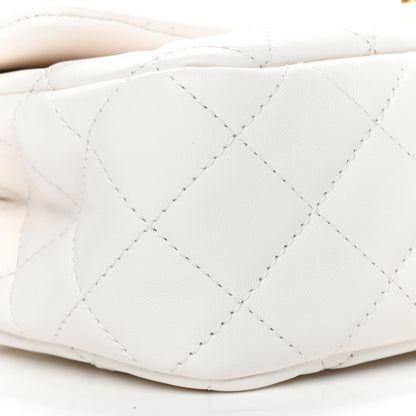 Chanel Lambskin Quilted Mini Rectangular Pearl Crush Flap White 8 of 9