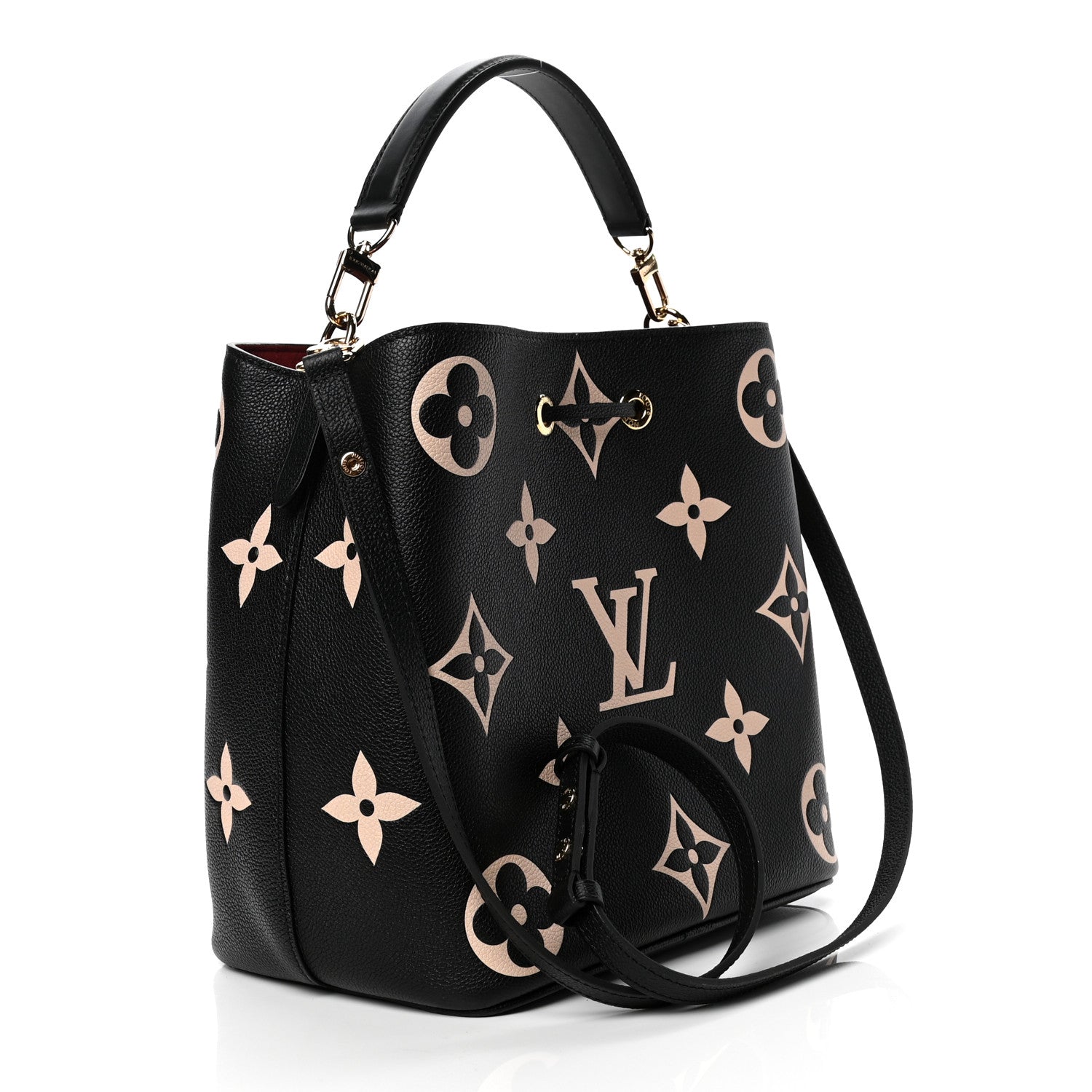 Louis Vuitton Empreinte Monogram Giant Neonoe MM Black Beige 2 of 4