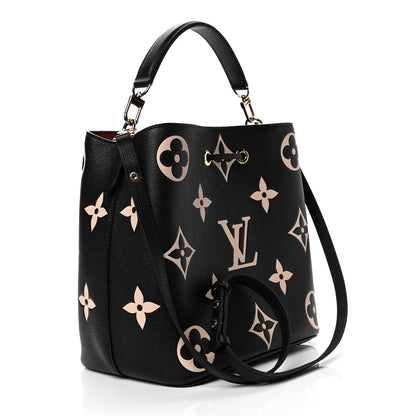 Louis Vuitton Empreinte Monogram Giant Neonoe MM Black Beige 2 of 4