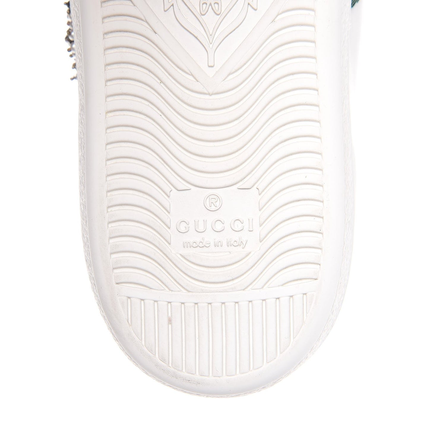 Calfskin Ayers Web Pierced Heart Embroidered New Ace Sneakers 38.5 White