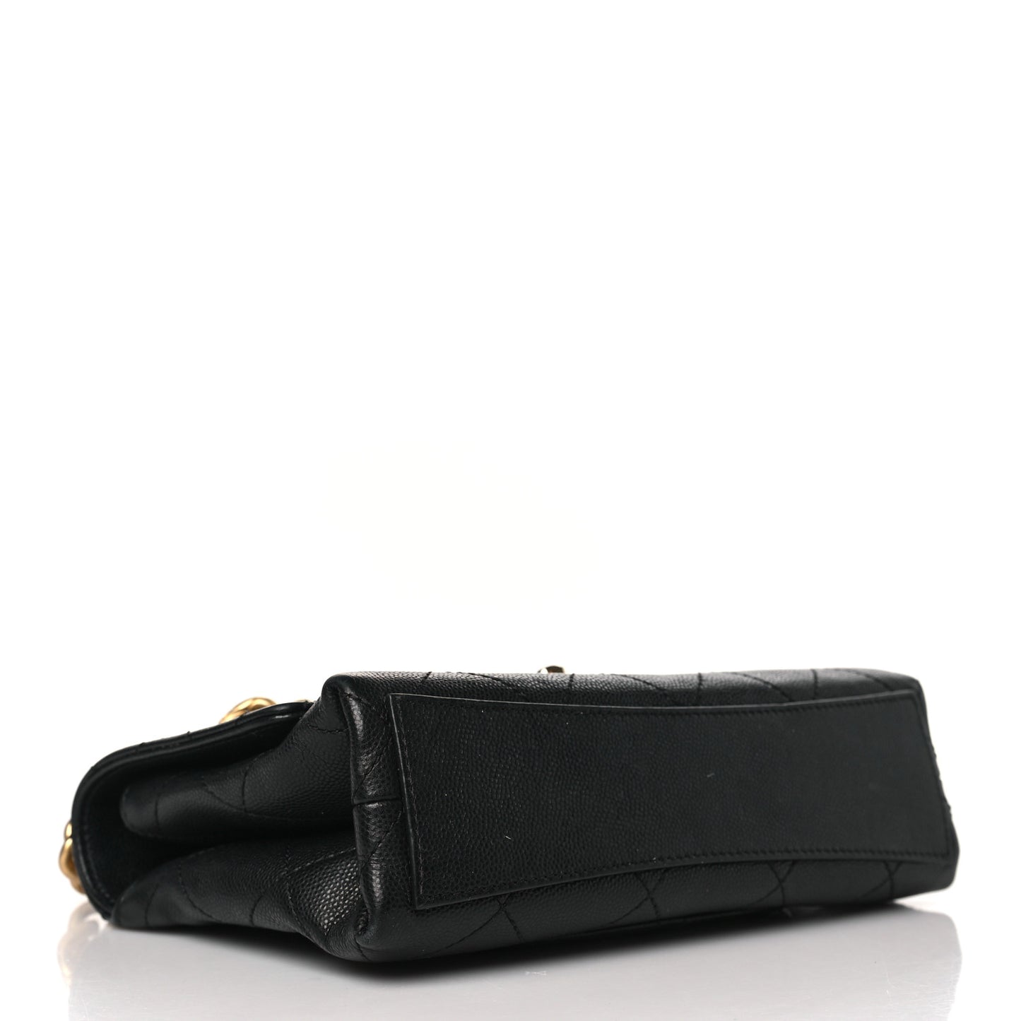 Caviar Quilted Mini Bracelet On Chain Flap Black