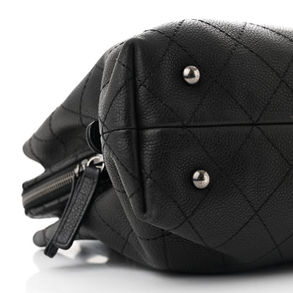 Chanel Grained Vegetal Calfskin Small Urban Shopping Tote Black 9 of 10