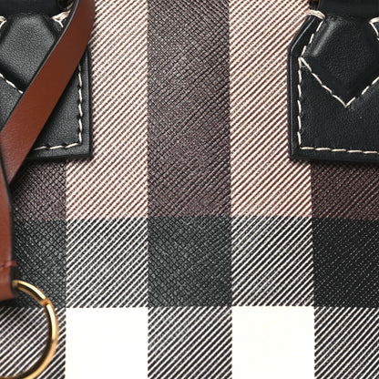 Burberry E-canvas Check Mini Bowling Bag Dark Birch Brown 8 of 10