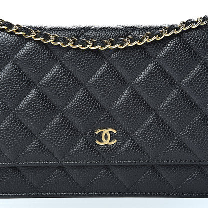 Chanel Caviar Quilted Wallet On Chain WOC Black 8 of 13