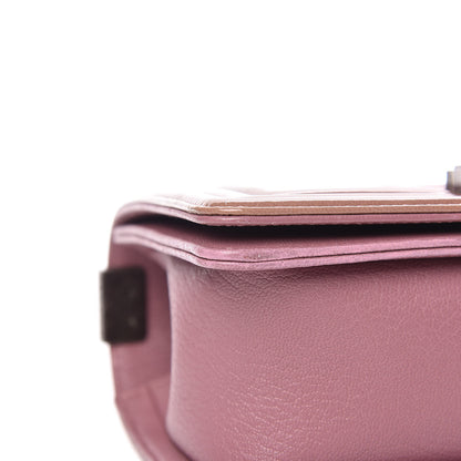 Chanel Goatskin Quilted Patent Small Duo Boy Flap Pink 8 of 11