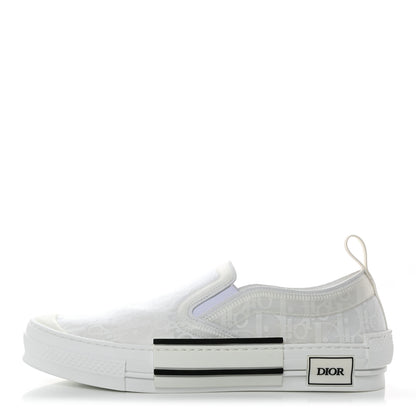Christian Dior Technical Canvas Oblique Mens B23 Slip On Sneakers 42 White 1 of 9