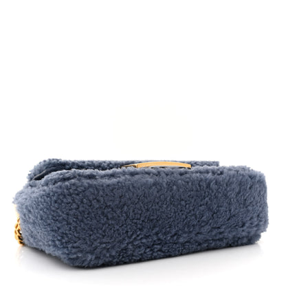 Fendi Shearling FF Midi Chain Baguette Mirto 4 of 10