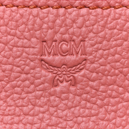 MCM Calfskin Studded Shoulder Bag Pink 7 of 12