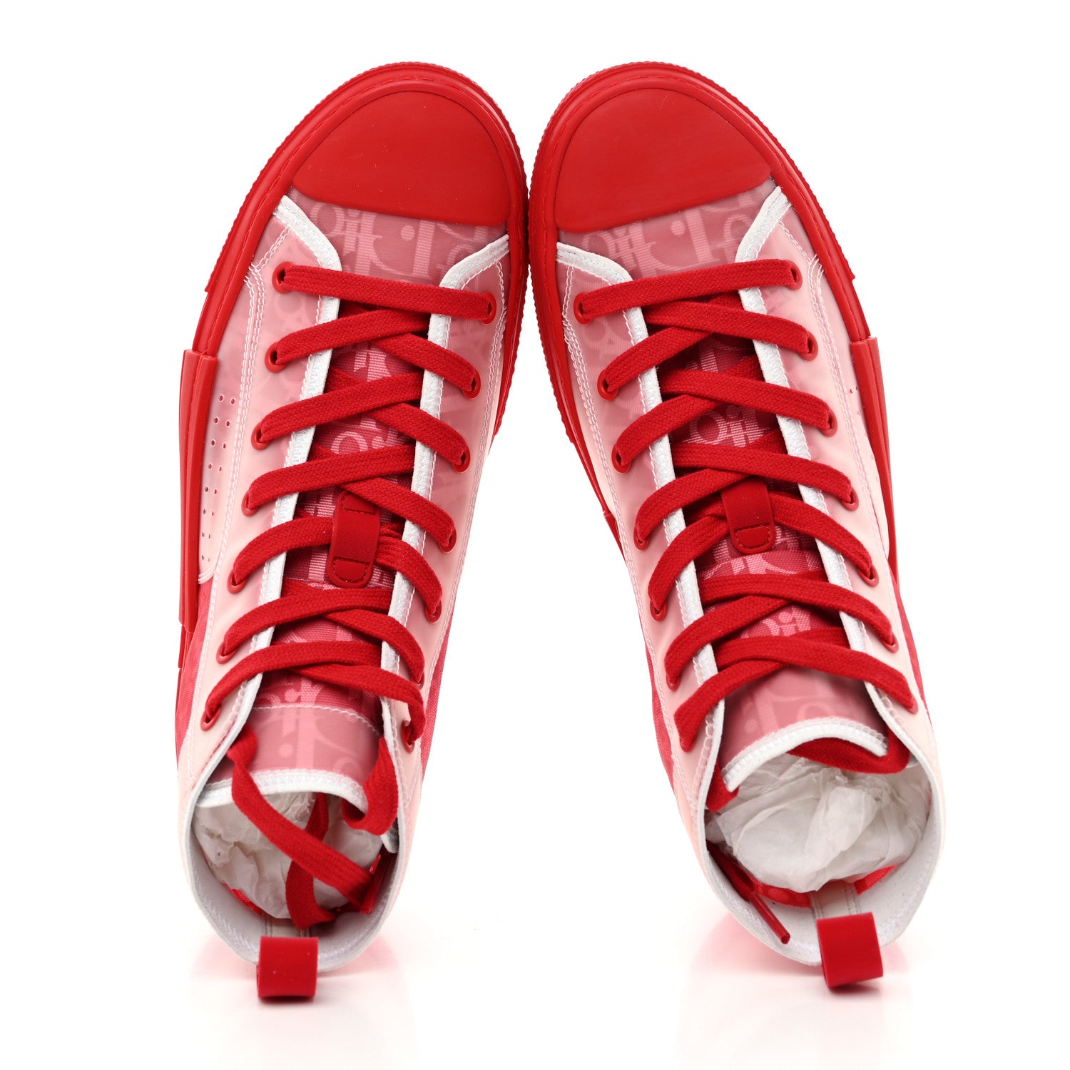 Christian Dior Technical Canvas Oblique Mens B23 High Top Sneakers 39 Bordeaux Rouge 2 of 10
