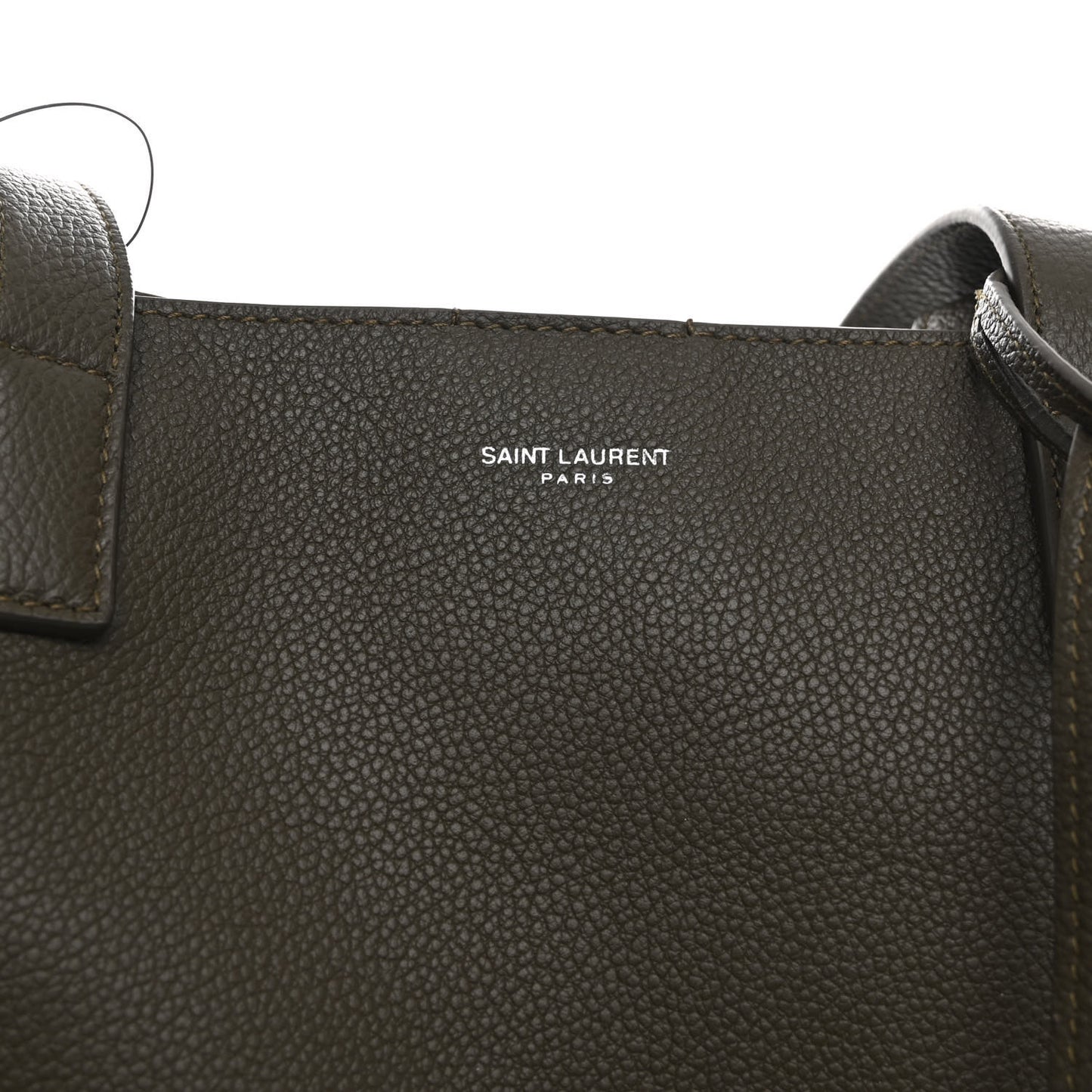 Calfskin Bold Shopping Tote Khaki