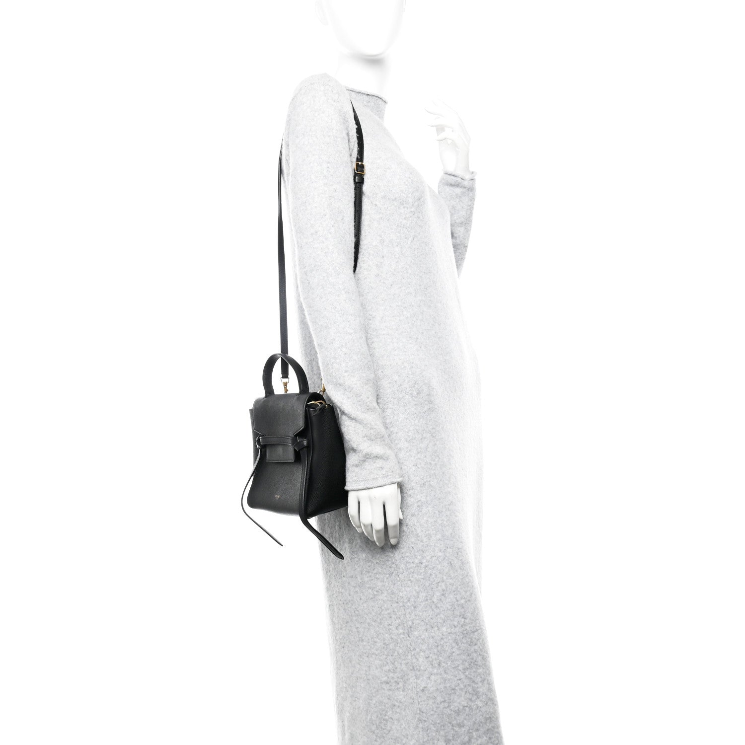 Celine Grained Calfskin Nano Belt Bag Black 2 of 10