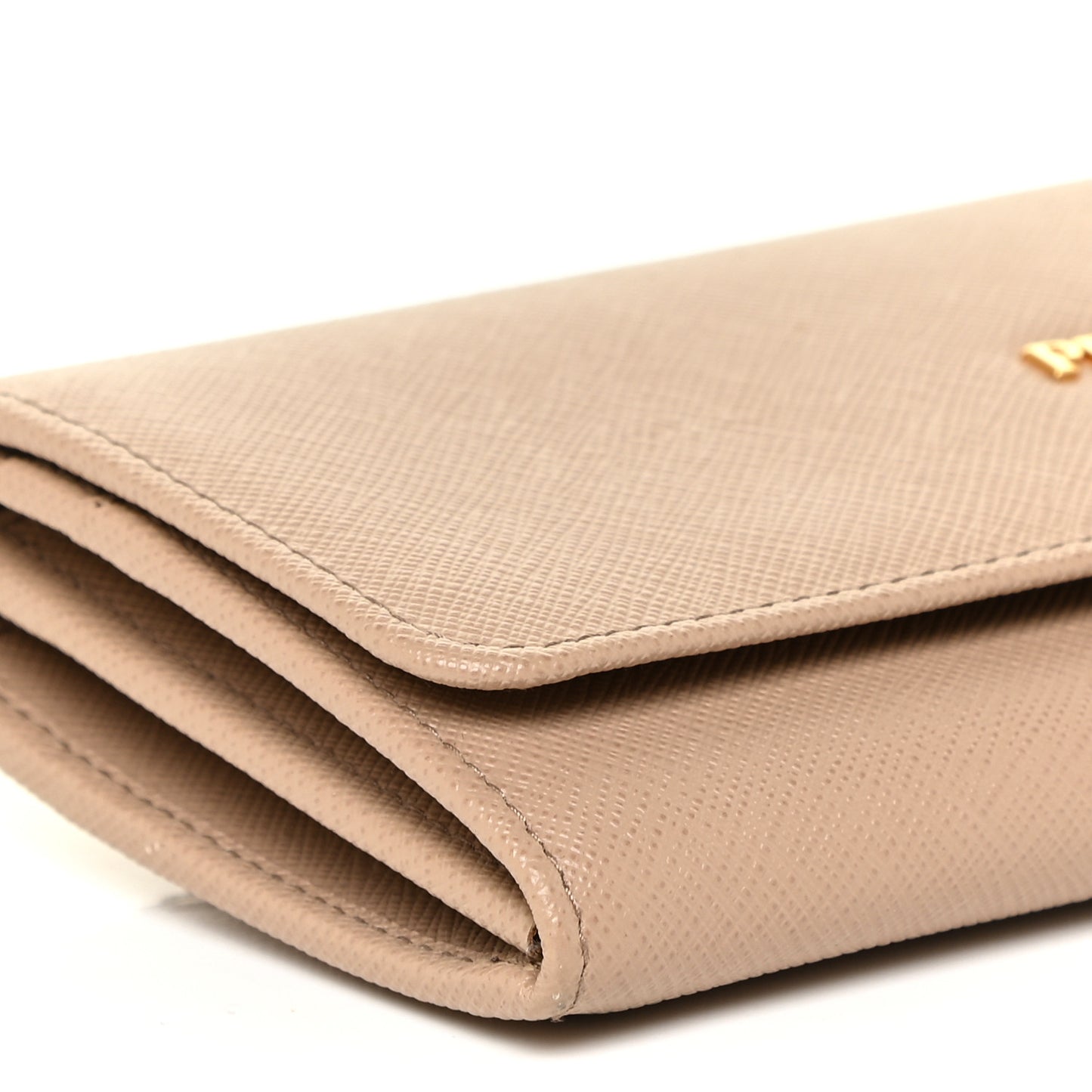 Saffiano Metal Continental Flap Wallet Cammeo