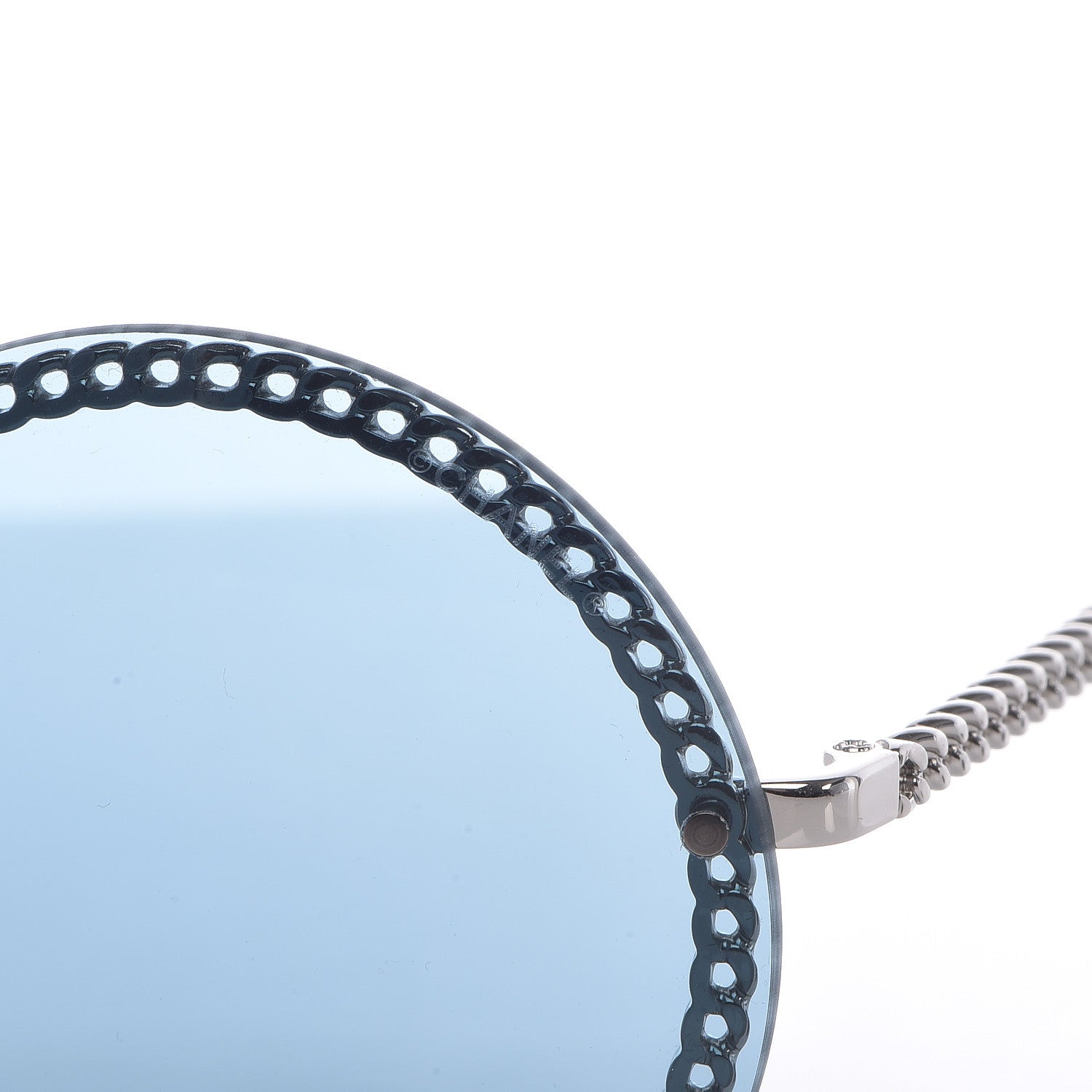 Chanel Chain Round Sunglasses 4245 Blue Silver 7 of 8