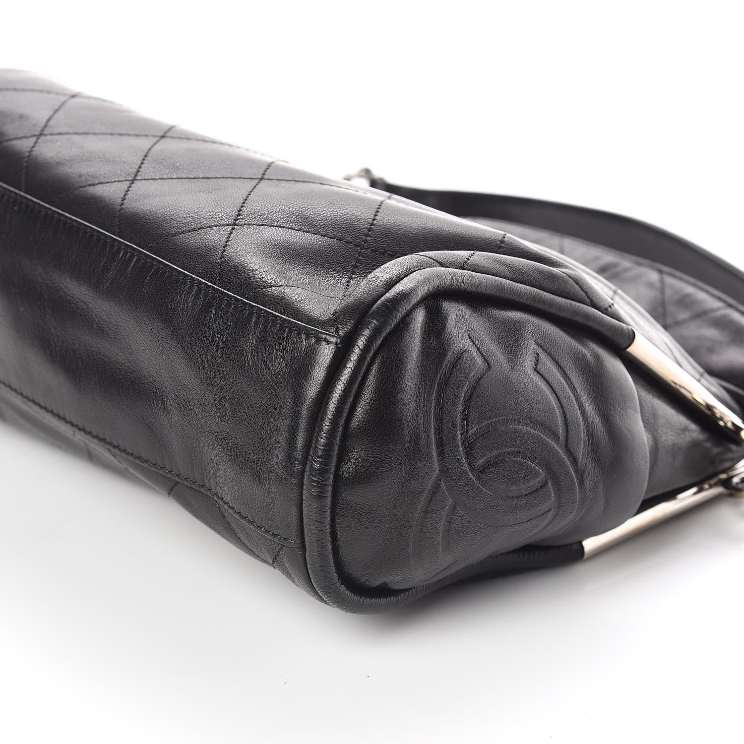 Chanel Lambskin Stitched Medium Ultimate Soft Tote Black 9 of 9