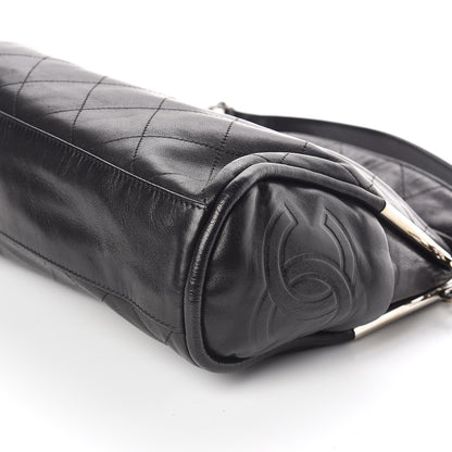 Chanel Lambskin Stitched Medium Ultimate Soft Tote Black 9 of 9