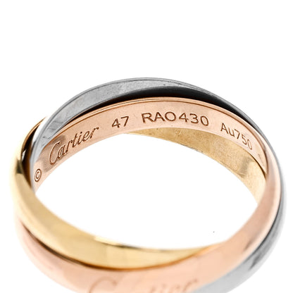 Cartier 18K Pink Yellow White Gold Small Trinity Ring 47 4 4 of 5