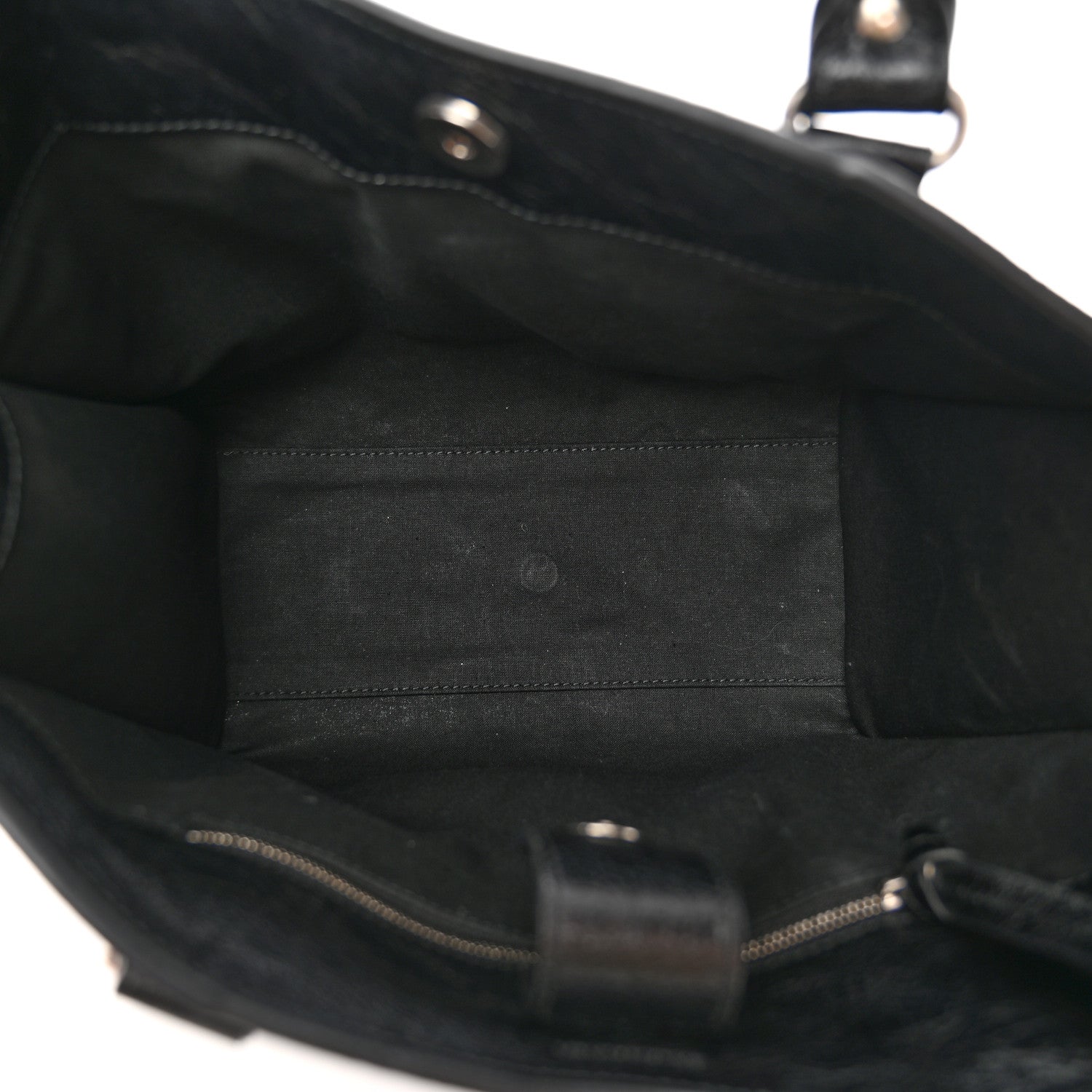Balenciaga Agneau Arena Neo Classic Silver Hardware Medium Upside Down Tote Black 5 of 9