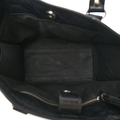 Balenciaga Agneau Arena Neo Classic Silver Hardware Medium Upside Down Tote Black 5 of 9